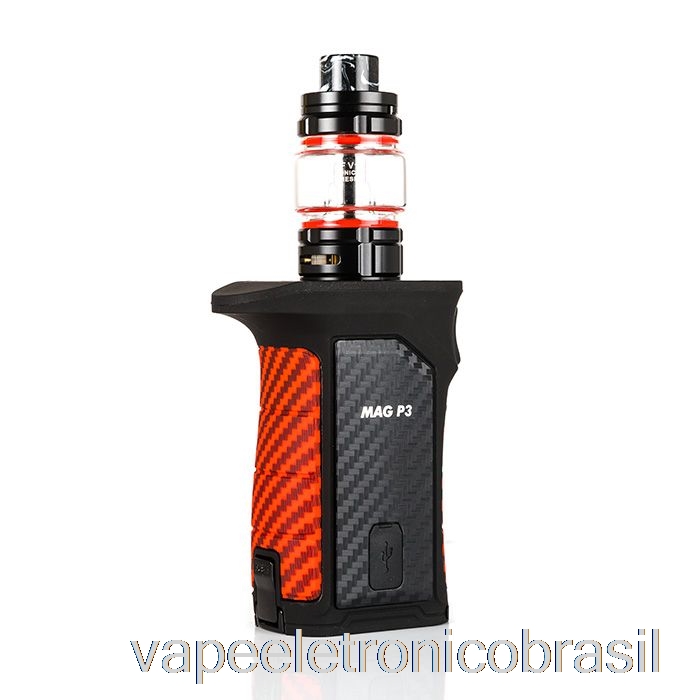 Vape Recarregável Smok Mag P3 230w & Tfv16 Starter Kit Preto / Vermelho